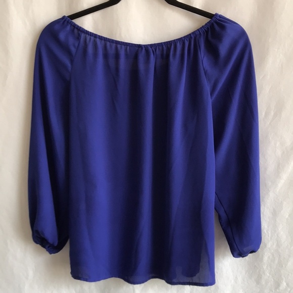 New York & Co. Soho Jeans royal blue Boho top, size XS - Picture 4 of 9